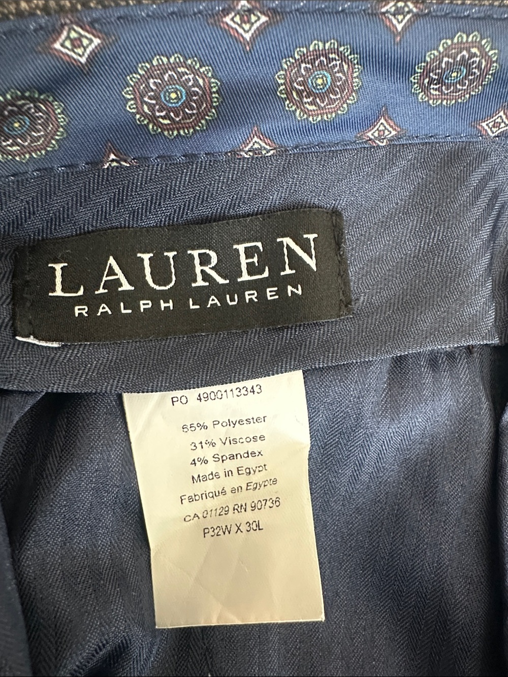 Ralph Lauren Brown Plaid Dress Trousers - Picture 3 of 4